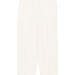 Pantaloni fluidi a doppia piega in bianco Toteme - donna 
