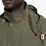 Cappotto con tasche in verde Barbour x paul smith - uomo 
