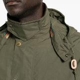 Cappotto con tasche in verde Barbour x paul smith - uomo 