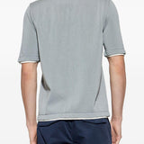 T-shirt in maglia a coste in azzurro Eleventy - uomo 