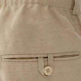 Pantaloni Croisière a pieghe con elastico in vita in beige Jacquemus - uomo 