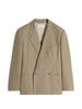 Giacca sartoriale doppiopetto in beige Lemaire - donna