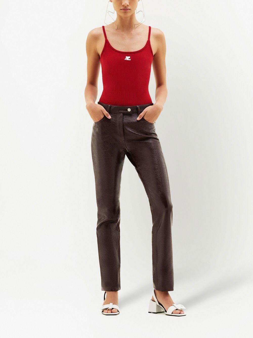 Canotta a coste Reedition in rosso Courrèges - donna 