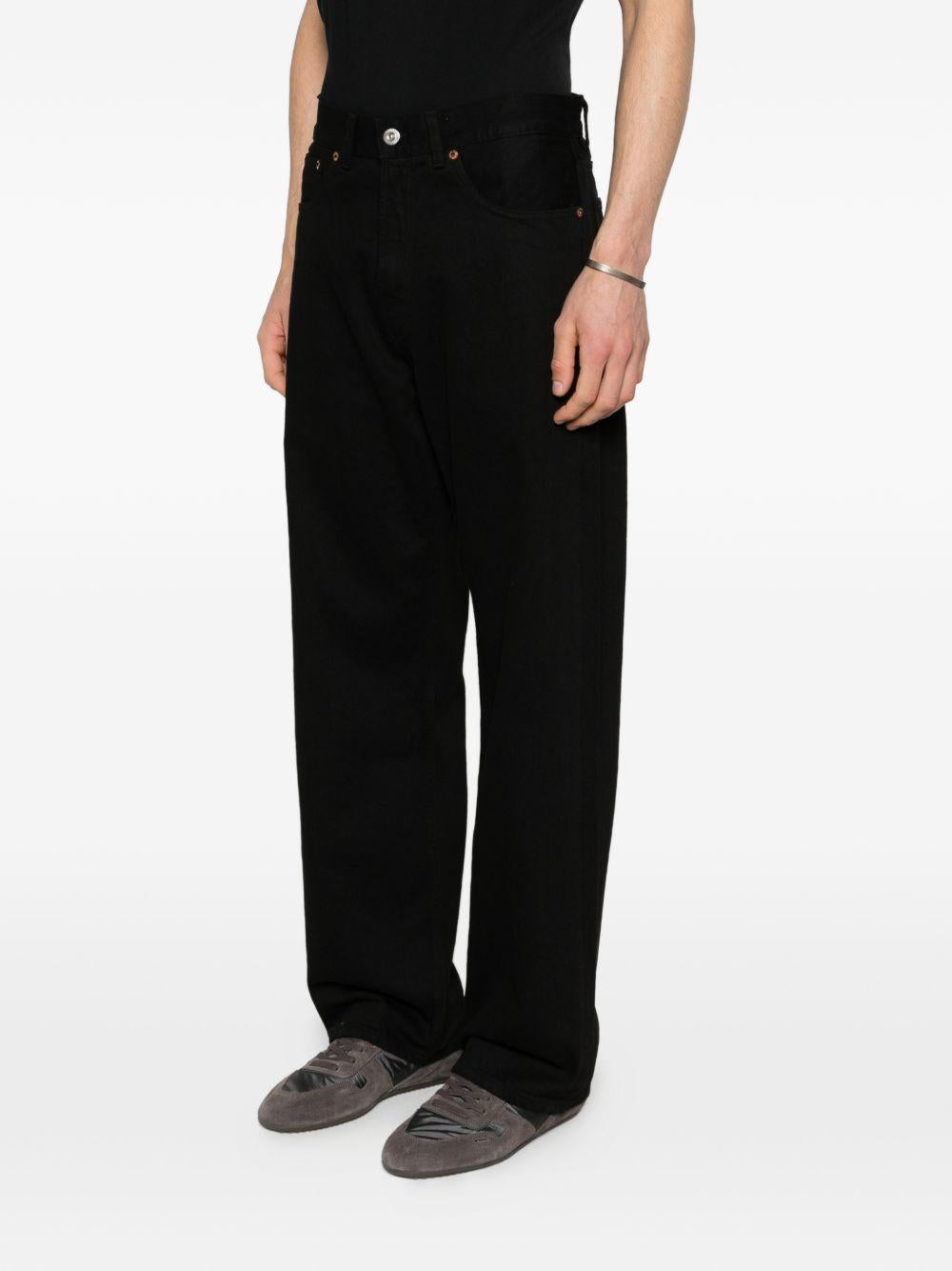 Jeans a bottoni in nero Our legacy - uomo 