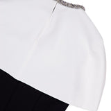 Abito midi con decorazione in nero e bianco - donna 