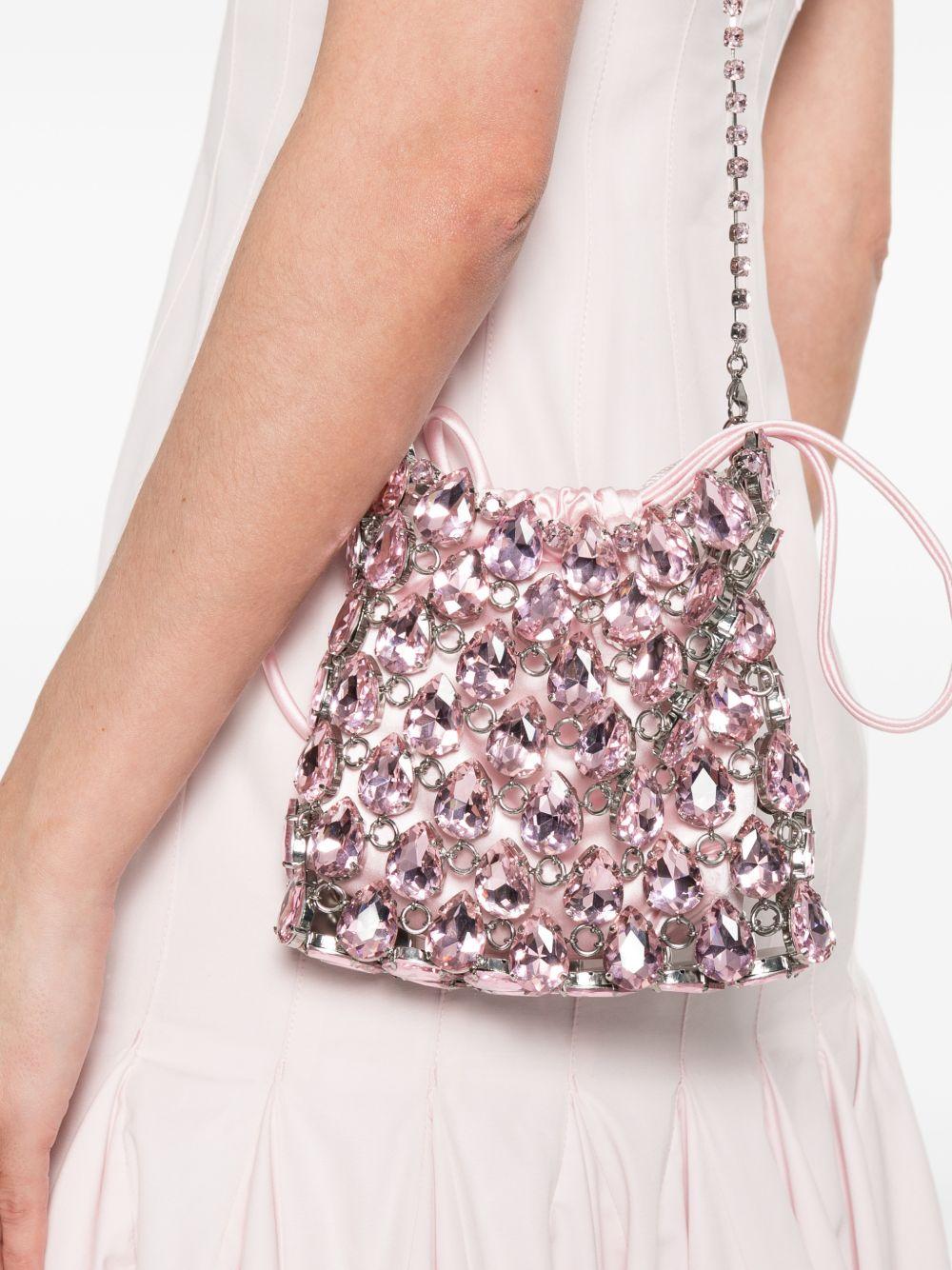 Borsa a tracolla chainmail in rosa Self-Portrait - donna 