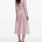 Abito midi plissettato in rosa Self-Portrait - donna 