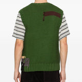 Gilet colour-block con scollo a v in verde Ymc - uomo 