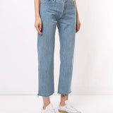 Jeans crop in azzurro Re/Done - donna 