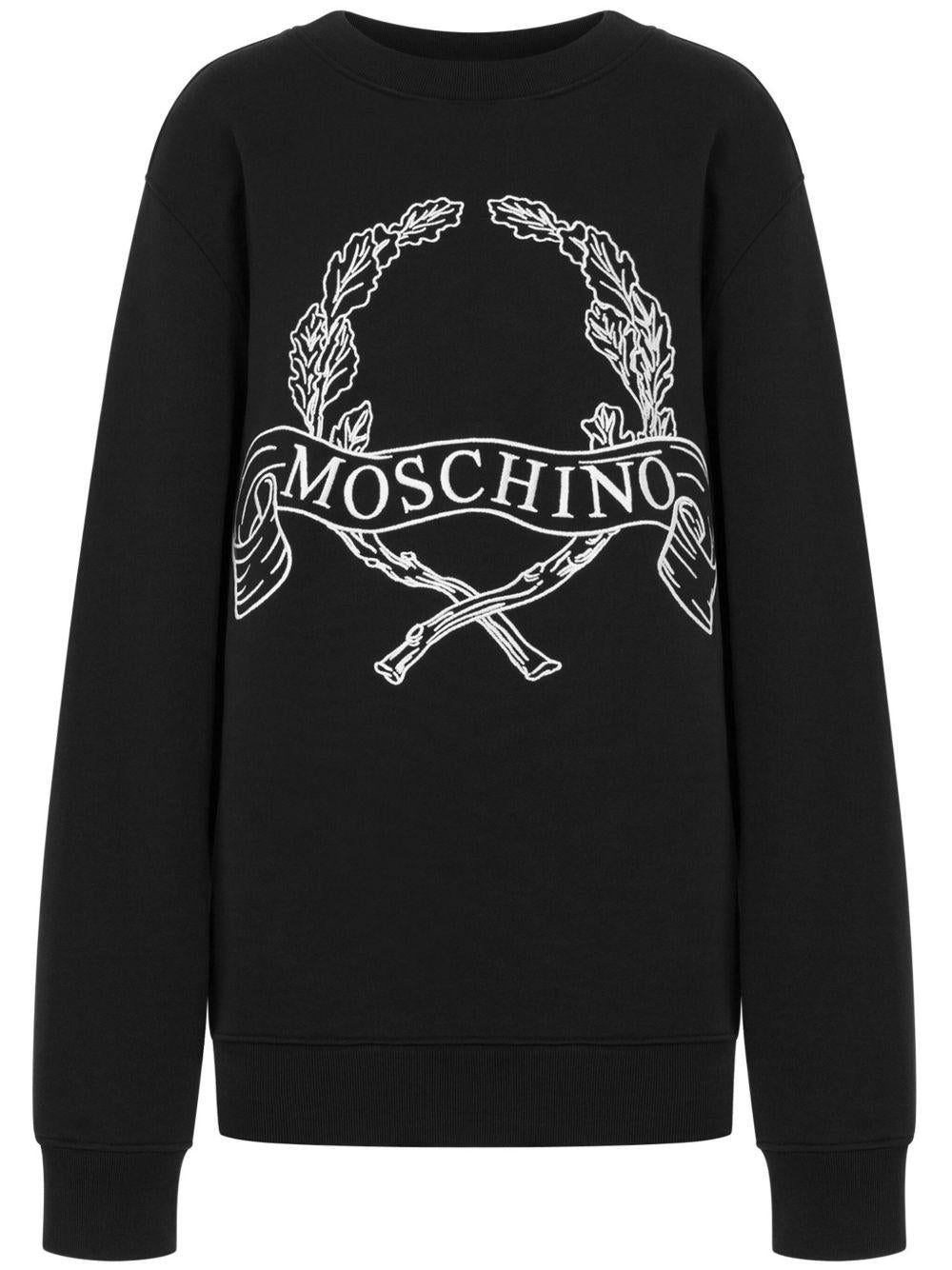 Felpa con stampa in nero Moschino - donna 