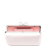Clutch in raso con fiocco in rosa 