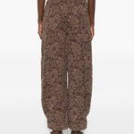Pantaloni affusolati in pizzo in marrone Rowen rose - donna 