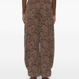 Pantaloni affusolati in pizzo in marrone Rowen rose - donna 