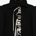 Cappotto in misto lana con lacci in nero Dries van noten - donna 