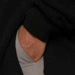 Maglione girocollo a maniche lunghe jumbo in nero Rick owens - uomo 