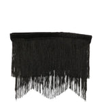 Top con frange in nero Bless - donna 