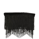 Top con frange in nero Bless - donna 
