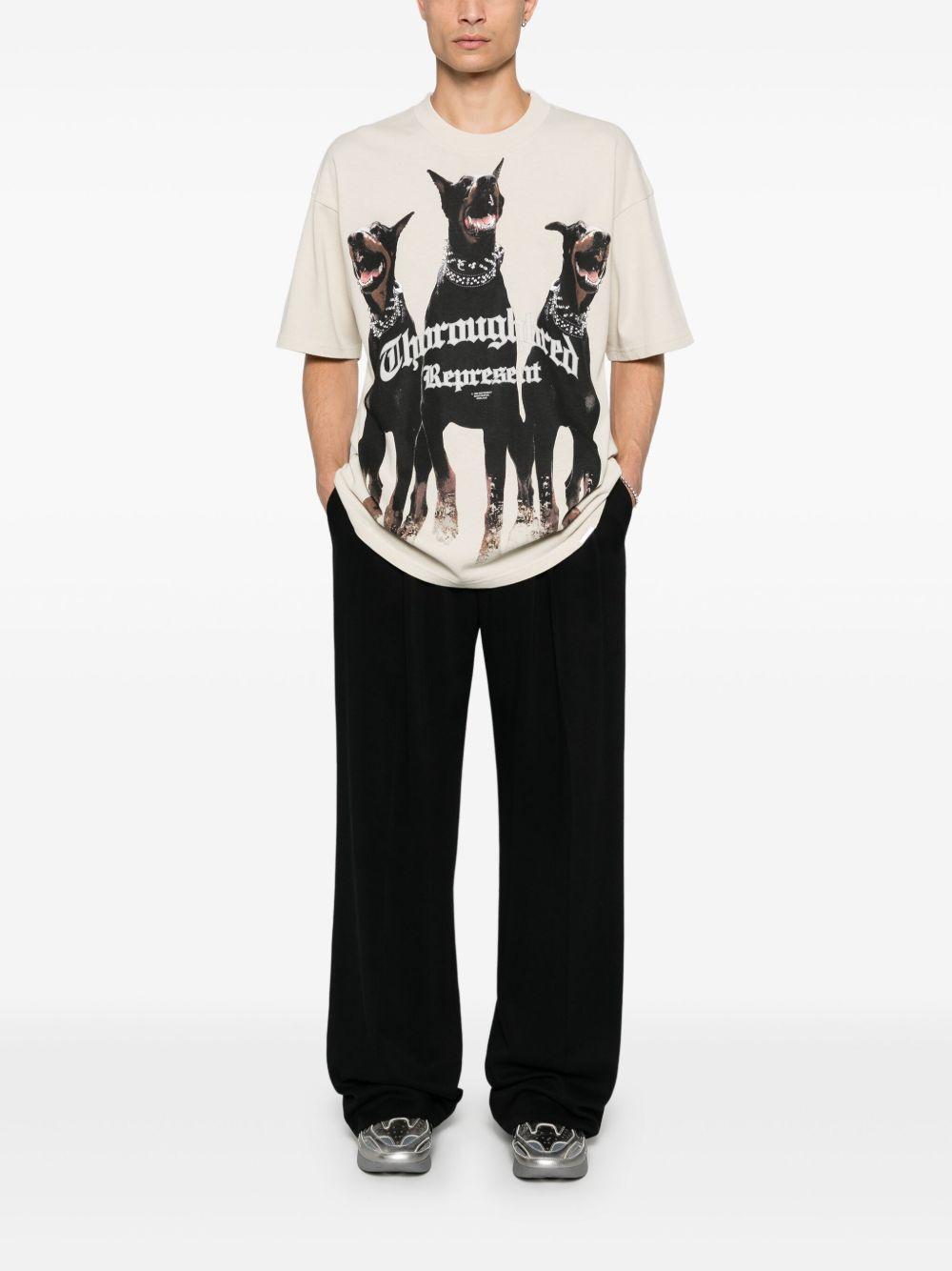 T-shirt Thoroughbred in bianco Represent - uomo 