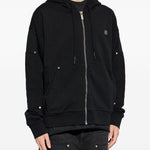 Felpa con zip in nero 44 label group - uomo 