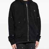 Felpa con zip in nero 44 label group - uomo 