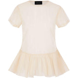 Top girocollo in beige Simone Rocha - donna 