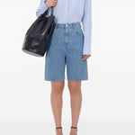 Shorts Isu Lds con zip in blu Loulou de saison - donna 
