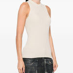 Canotta a coste  in beige Rick owens - donna 