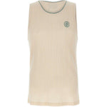 Top a coste ricamato in beige Drole de monsieur - uomo 
