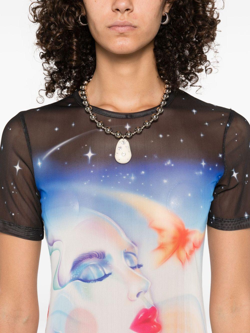 Abito midi con stampa multicolore Casablanca - donna 