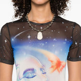 Abito midi con stampa multicolore Casablanca - donna 