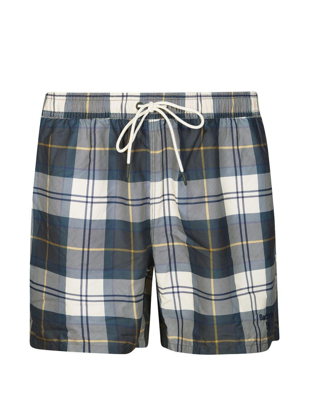 Pantaloncini da bagno scozzesi in blu Barbour - uomo 