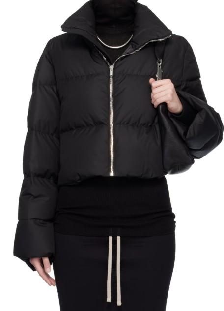 Giacca cyclopic crop in nero Rick Owens x Moncler - unisex<BR/><BR/> 