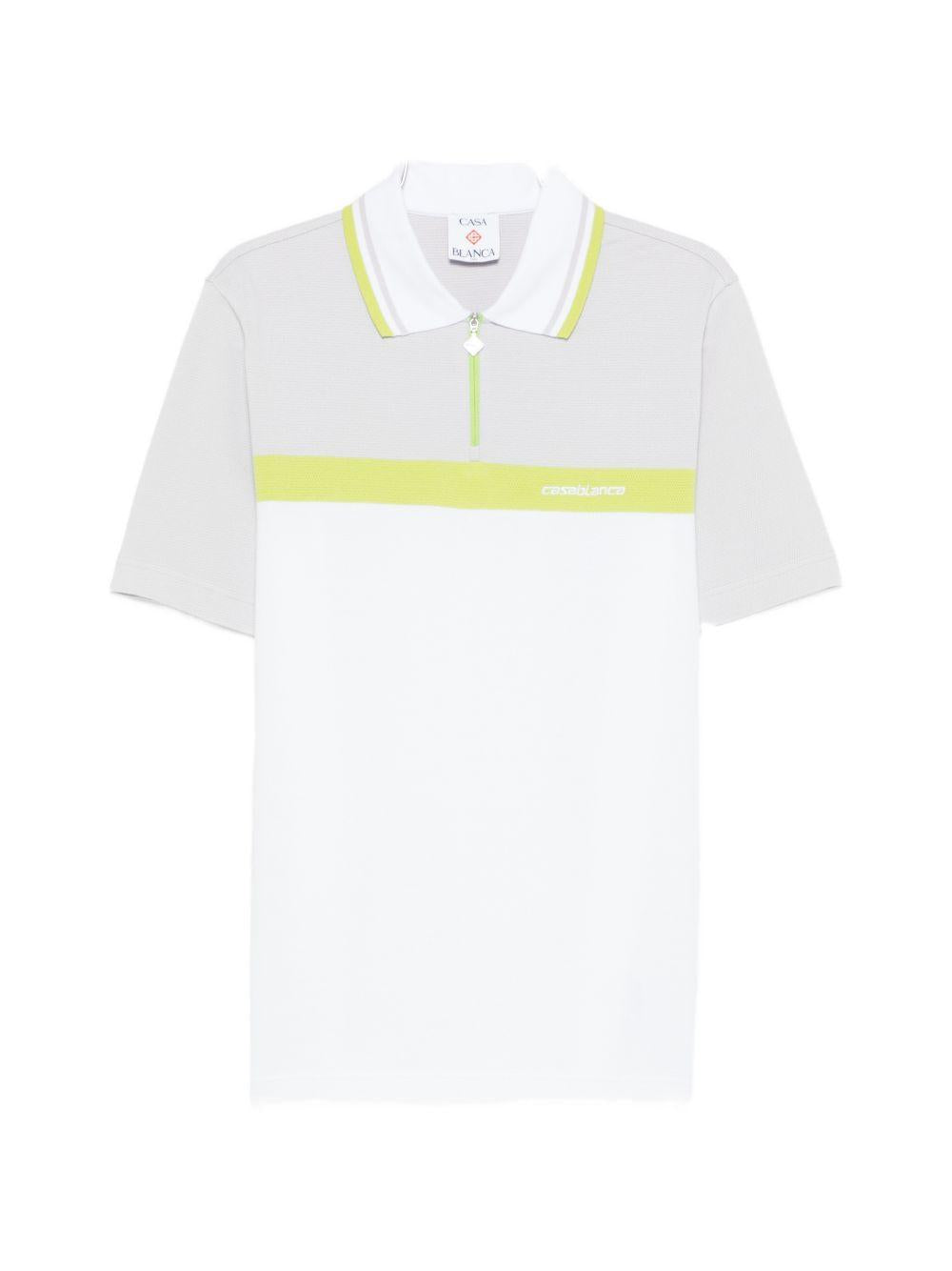 Polo con zip in bianco Casablanca - uomo 