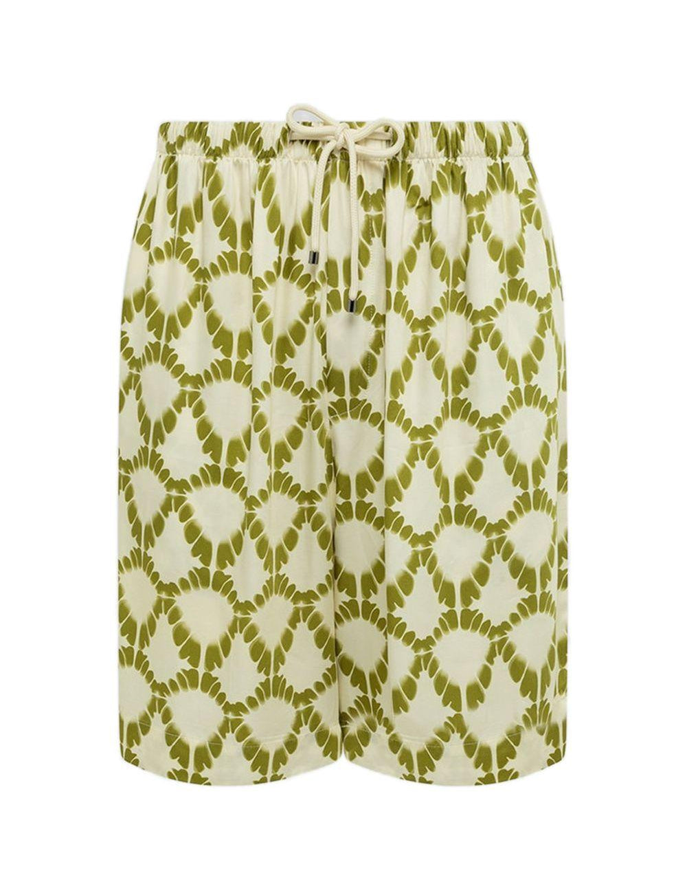 Shorts con coulisse in bianco Laneus - uomo 