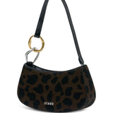Borsa a spalla Ollie mini in stampa leopardata Staud - donna 