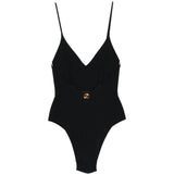 Costume da bagno con scollo a v in nero Blazé milano - donna 