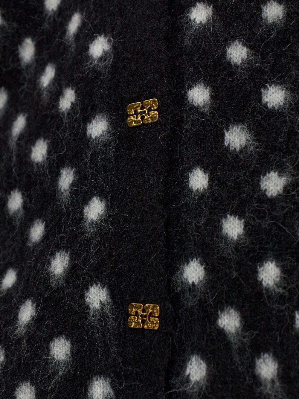 Cardigan a pois in nero Ganni - donna 