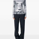 Top a maniche lunghe con decorazioni in argento Mm6 maison margiela - donna 