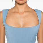 Top con scollo squadrato in blu Giuseppe di morabito - donna 