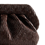 Clutch bios arricciata in marrone themoirè - donna 