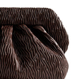 Clutch bios arricciata in marrone themoirè - donna 