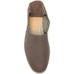 Espadrilles polo in pelle in grigio Castañer - uomo 