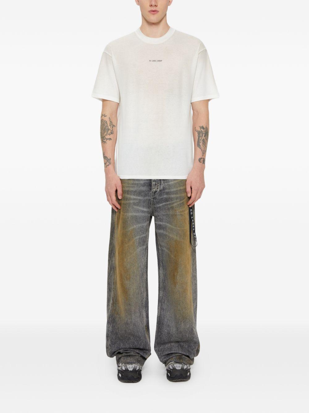 T-shirt in jersey in bianco 44 label group - uomo 