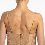 Top corto Rebellion con perline in beige Zimmermann - donna 