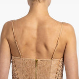 Top corto Rebellion con perline in beige Zimmermann - donna 