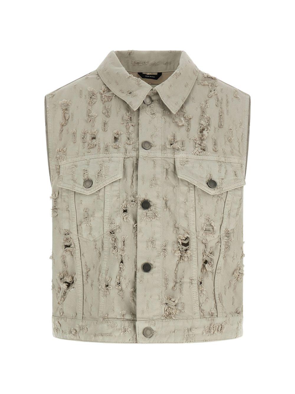 Gilet in denim effetto lavorato ryder in grigio Haikure - donna 