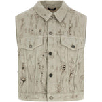 Gilet in denim effetto lavorato ryder in grigio Haikure - donna 