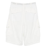 Pantaloncini con chiusura a fibbia in bianco Undercover - uomo 
