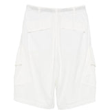 Pantaloncini con chiusura a fibbia in bianco Undercover - uomo 