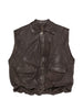 Gilet con zip in marrone Salvatore santoro - donna